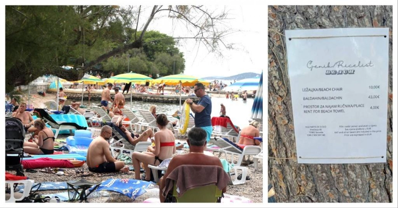 PLAŽA U HRVATSKOJ Postavljanje ručnika 4 eura, kažu da mogu i zrak naplaćivati